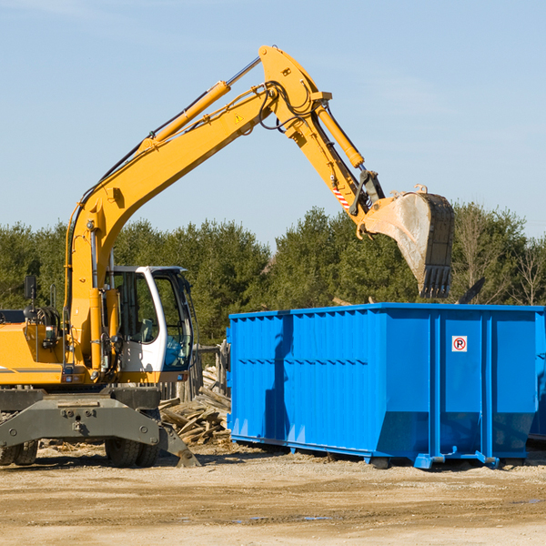 are there any restrictions on where a residential dumpster can be placed in Taswell